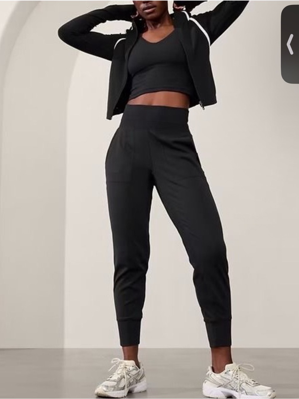 Athleta Black Venice Zipper Pocket Jogger Pant- 1X